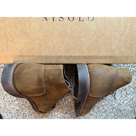 Nisolo Day Tripper Chukka Boot - Waxed Brown Suede / Leather - Men 8.5 /Women 10 - Picture 9 of 14